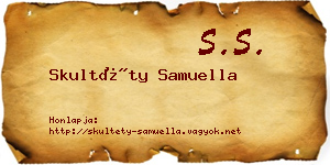Skultéty Samuella névjegykártya